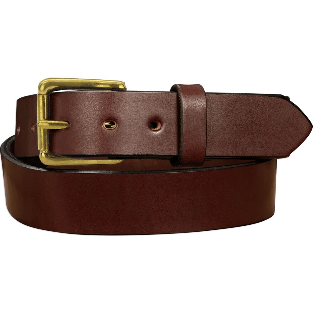 Amish Made Brown 1.25"wide Leather Belt 29" -34"